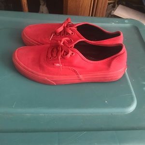 All red vans